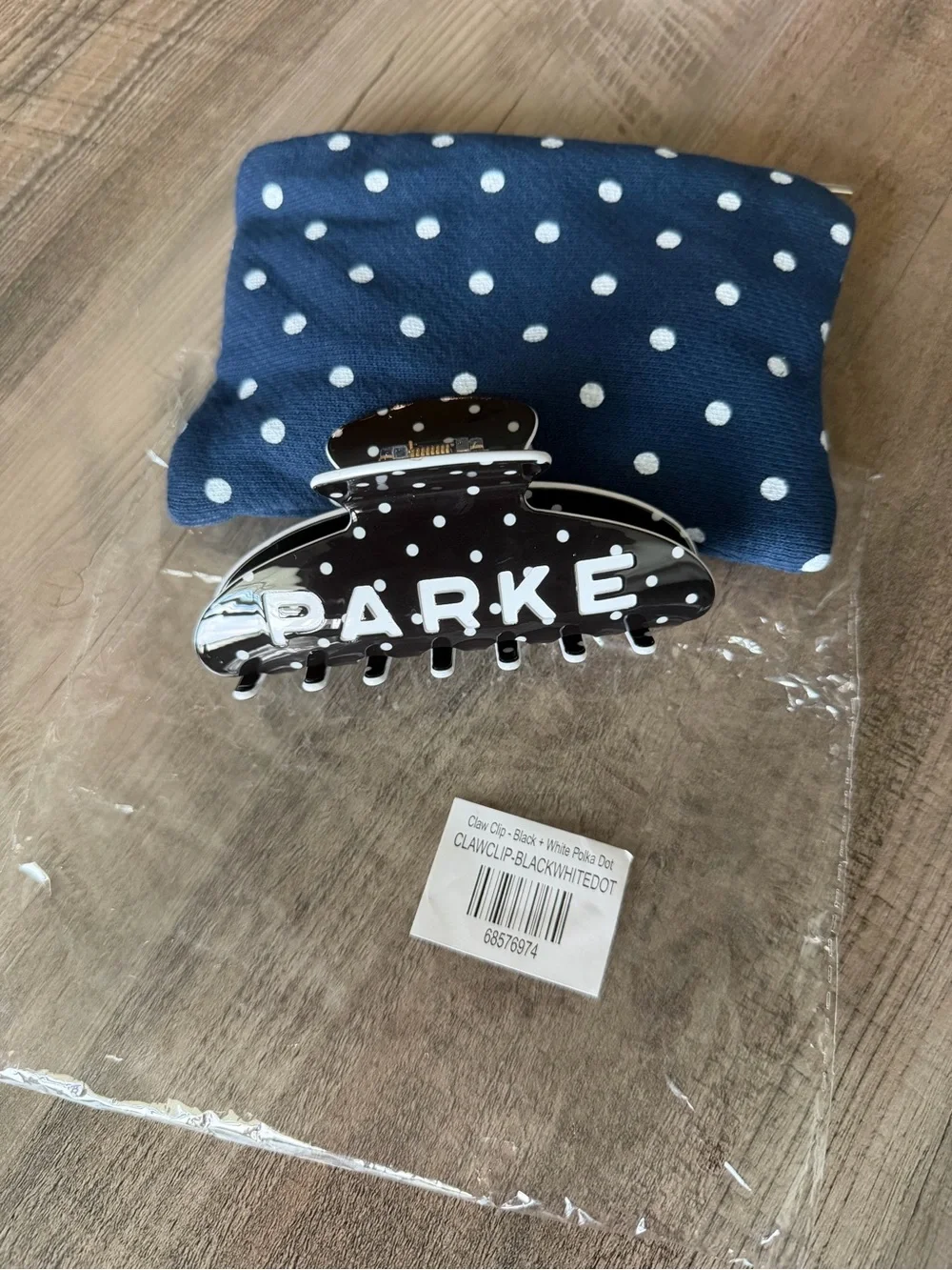 NEW Parke Claw Clip *Black/white* Polka Dot Release 🖤🤍